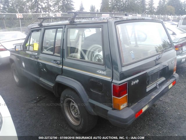 1J4FJ28S3RL143359 - 1994 JEEP CHEROKEE SE GREEN photo 3