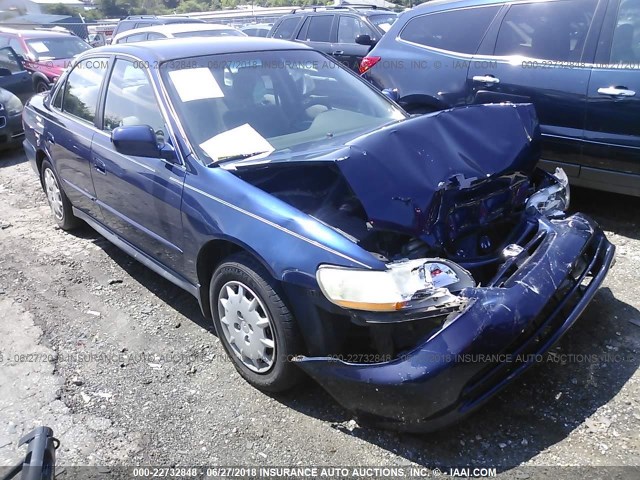 1HGCG56451A020399 - 2001 HONDA ACCORD LX BLUE photo 1