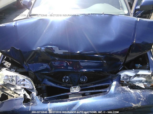 1HGCG56451A020399 - 2001 HONDA ACCORD LX BLUE photo 10