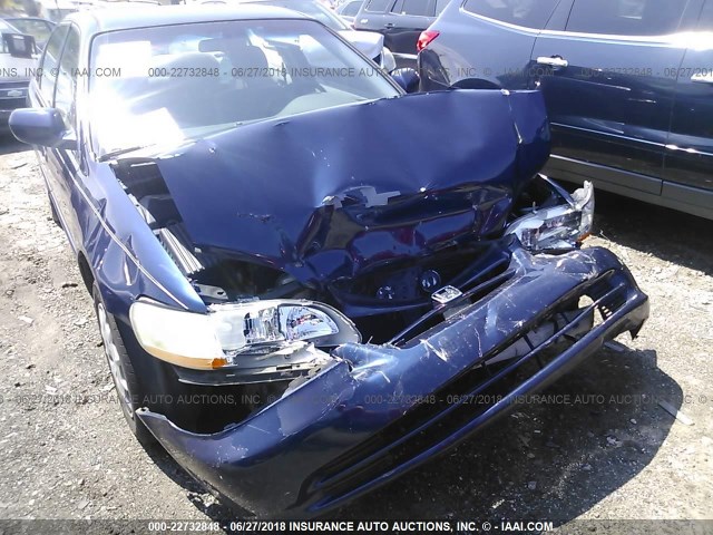 1HGCG56451A020399 - 2001 HONDA ACCORD LX BLUE photo 6