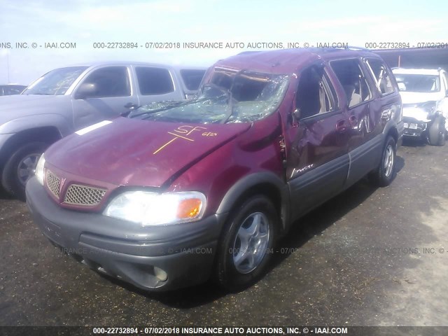 1GMDX03E74D229824 - 2004 PONTIAC MONTANA MAROON photo 2