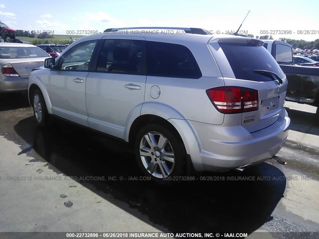 3D4PG5FV0AT201172 - 2010 DODGE JOURNEY SXT SILVER photo 3