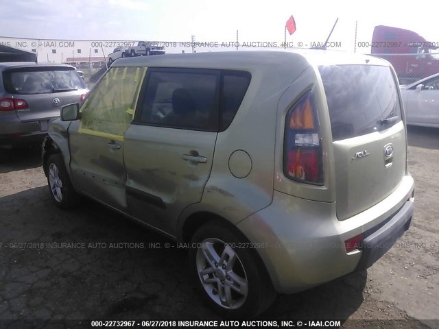 KNDJT2A2XB7260472 - 2011 KIA SOUL +/!/SPORT GREEN photo 3