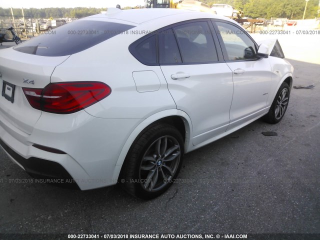 5UXXW5C56F0E87975 - 2015 BMW X4 XDRIVE35I WHITE photo 4