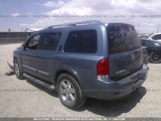 5N1BA0ND8CN616839 - 2012 NISSAN ARMADA SV/SL/PLATINUM BLUE photo 3