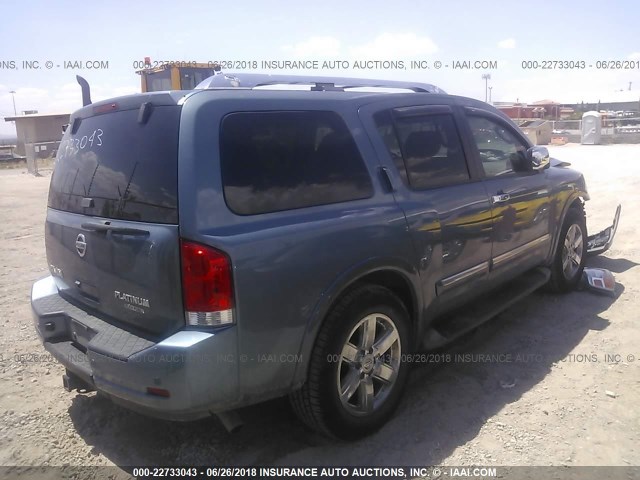 5N1BA0ND8CN616839 - 2012 NISSAN ARMADA SV/SL/PLATINUM BLUE photo 4