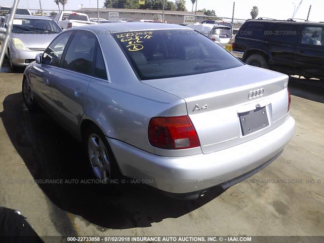 WAUED68D4WA003584 - 1998 AUDI A4 2.8 QUATTRO Light Blue photo 3