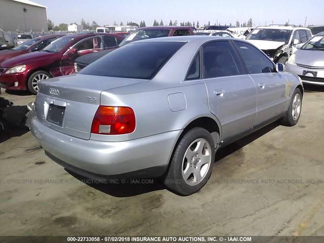 WAUED68D4WA003584 - 1998 AUDI A4 2.8 QUATTRO Light Blue photo 4