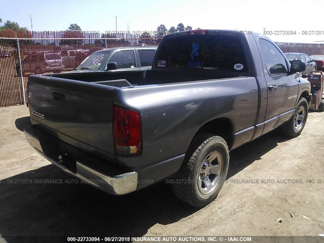 1D7HA16K82J216213 - 2002 DODGE RAM 1500 GRAY photo 4