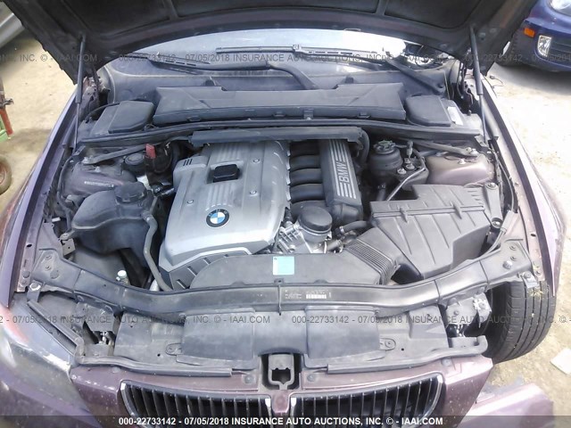 WBAVB17566NK40704 - 2006 BMW 325 I AUTOMATIC მუქწითელი ფოტო 10