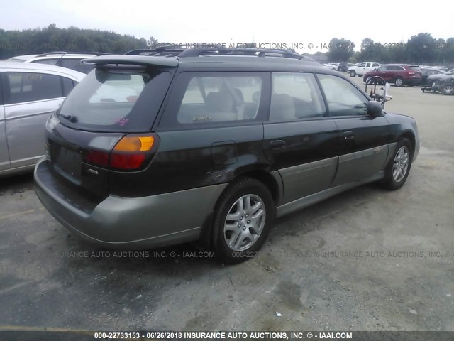 4S3BH6752Y7635102 - 2000 SUBARU LEGACY OUTBACK AWP 绿色 照片 4