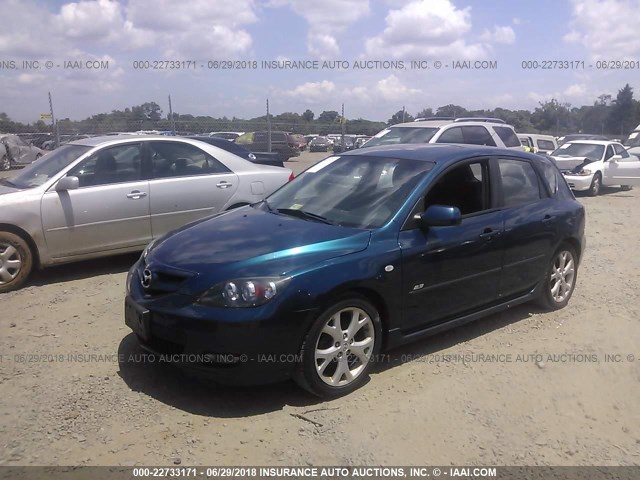 JM1BK343X81872717 - 2008 MAZDA 3 HATCHBACK TURQUOISE photo 2