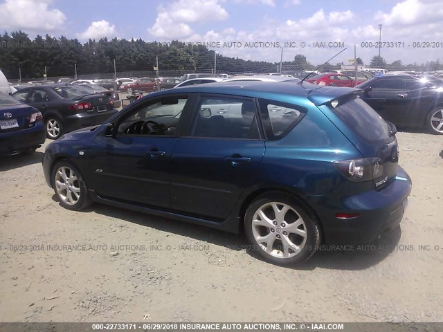 JM1BK343X81872717 - 2008 MAZDA 3 HATCHBACK TURQUOISE photo 3