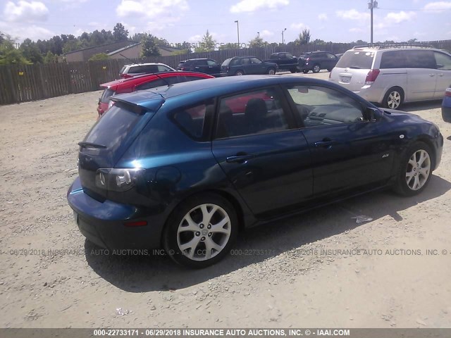 JM1BK343X81872717 - 2008 MAZDA 3 HATCHBACK TURQUOISE photo 4