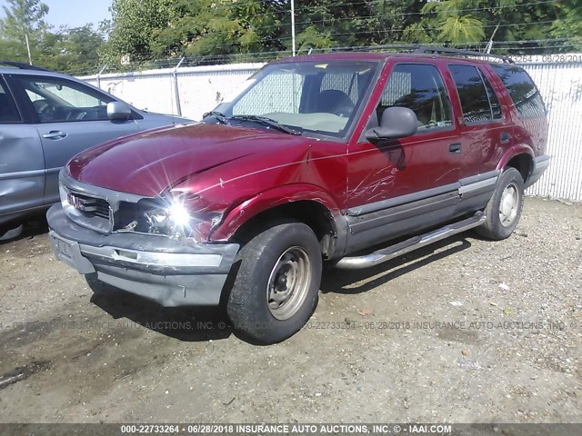 1GKCS13W0T2500315 - 1996 GMC JIMMY Kırmızı fotoğraf 2