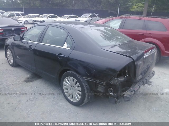 3FADP0L35BR249244 - 2011 FORD FUSION HYBRID BLACK photo 3