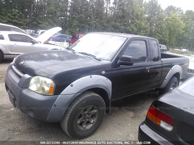 1N6ED26T22C352373 - 2002 NISSAN FRONTIER KING CAB XE/KING CAB SE BLACK photo 2