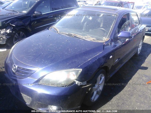 JM1BK343841155727 - 2004 MAZDA 3 HATCHBACK BLUE photo 2