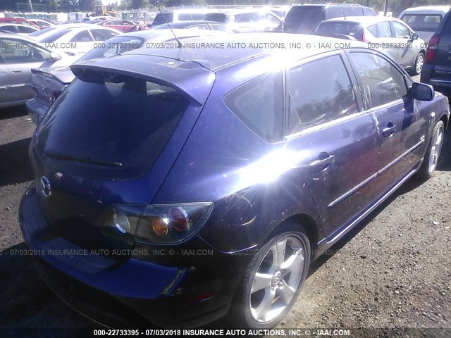 JM1BK343841155727 - 2004 MAZDA 3 HATCHBACK BLUE photo 4