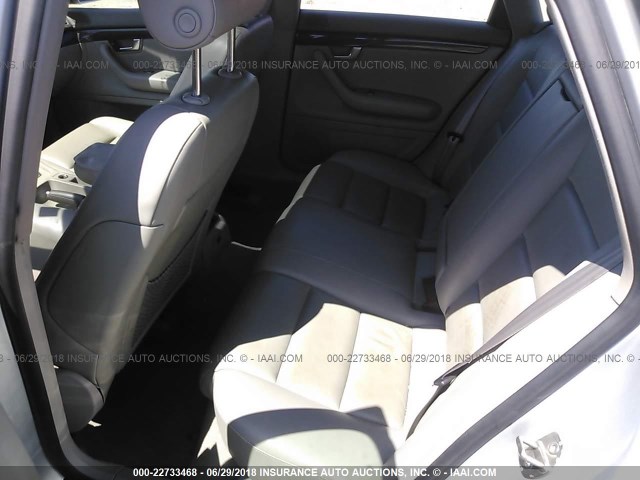 WAULC68E15A086134 - 2005 AUDI A4 1.8T QUATTRO/SPECIAL SILVER photo 8