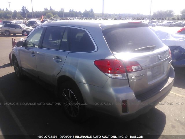 4S4BRCHC4B1418097 - 2011 SUBARU OUTBACK 2.5I PREMIUM GRAY photo 3