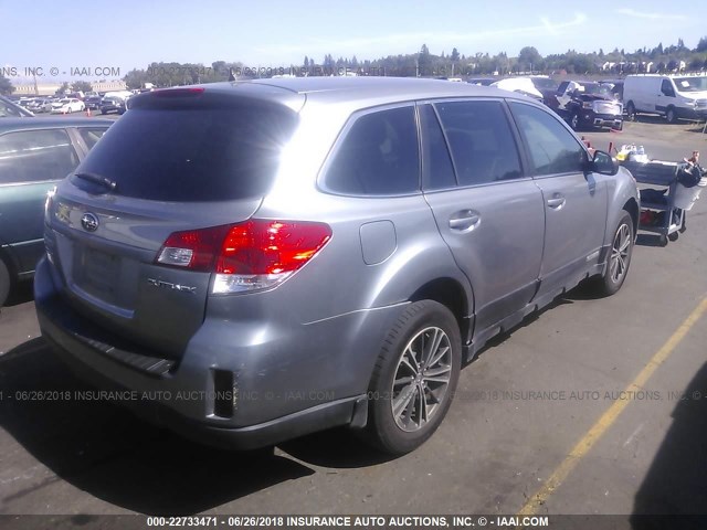 4S4BRCHC4B1418097 - 2011 SUBARU OUTBACK 2.5I PREMIUM GRAY photo 4