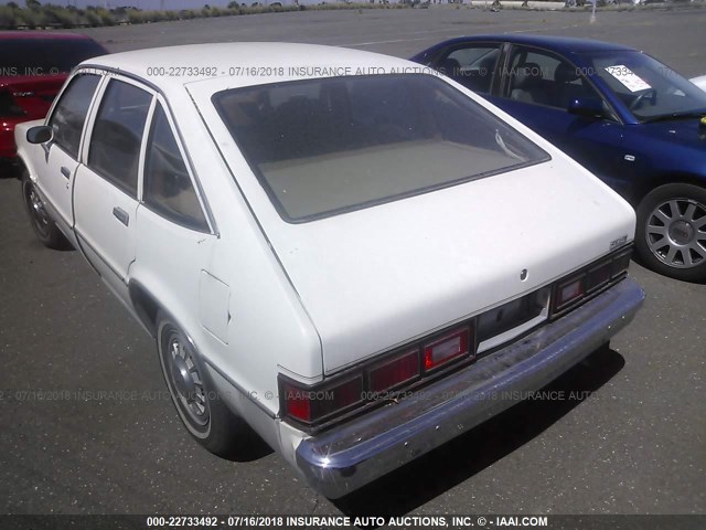 1X685A6194826 - 1980 CHEVROLET CITATION WHITE photo 3