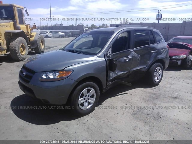 5NMSG13D89H237521 - 2009 HYUNDAI SANTA FE GLS GRAY photo 2