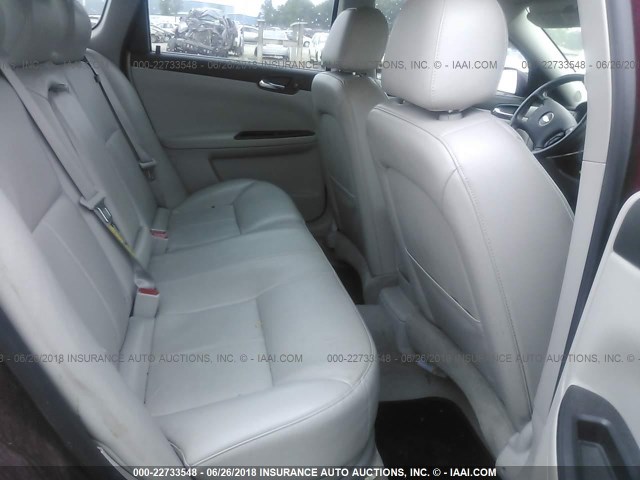 2G1WU58R579304111 - 2007 CHEVROLET IMPALA LTZ RED photo 8