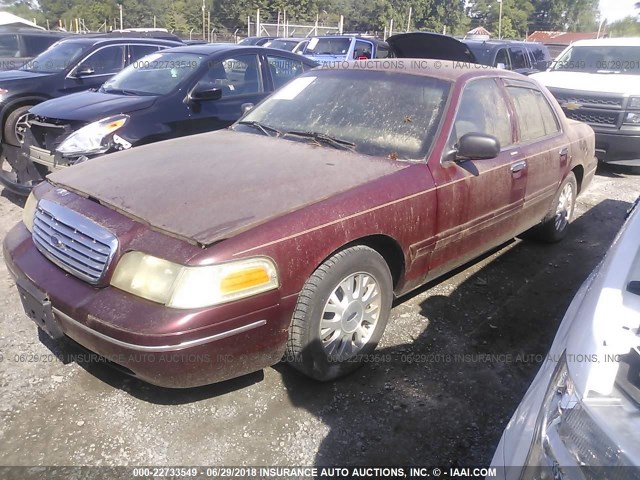 2FAFP74W14X116799 - 2004 FORD CROWN VICTORIA LX BURGUNDY photo 2