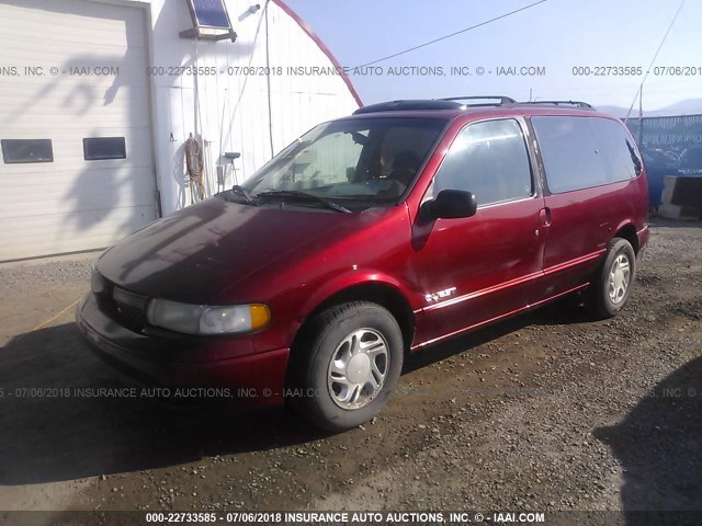 4N2DN111XVD827372 - 1997 NISSAN QUEST XE/GXE MAROON photo 2