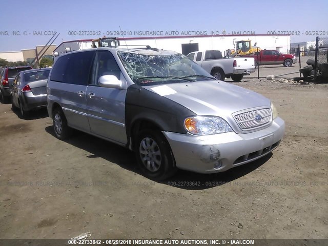 KNDUP132556765242 - 2005 KIA SEDONA EX/LX SILVER photo 1