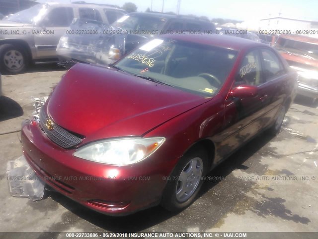 4T1BF32K83U044327 - 2003 TOYOTA CAMRY LE/XLE/SE Bordo foto 2