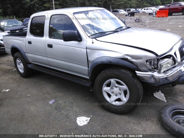 5TEGN92N22Z898200 - 2002 TOYOTA TACOMA DOUBLE CAB PRERUNNER SILVER photo 1