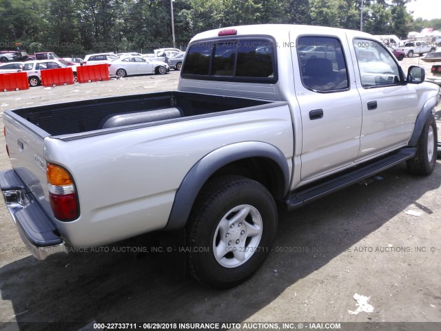 5TEGN92N22Z898200 - 2002 TOYOTA TACOMA DOUBLE CAB PRERUNNER SILVER photo 4