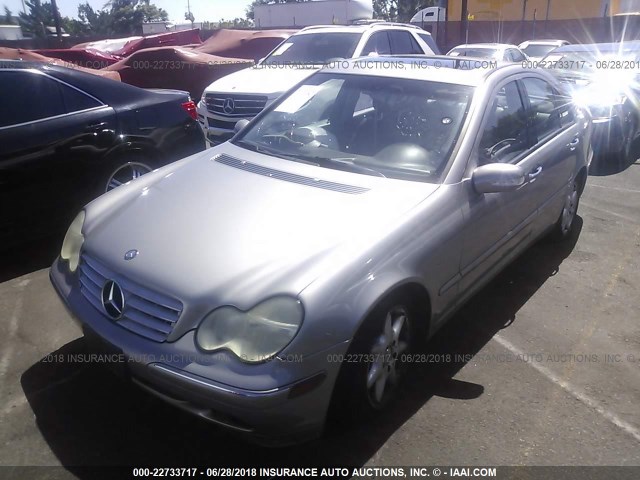 WDBRF81J73F424819 - 2003 MERCEDES-BENZ C 240 4MATIC SILVER photo 2