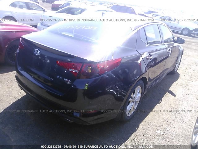 KNAGN4A63B5133784 - 2011 KIA OPTIMA EX/SX BURGUNDY photo 4