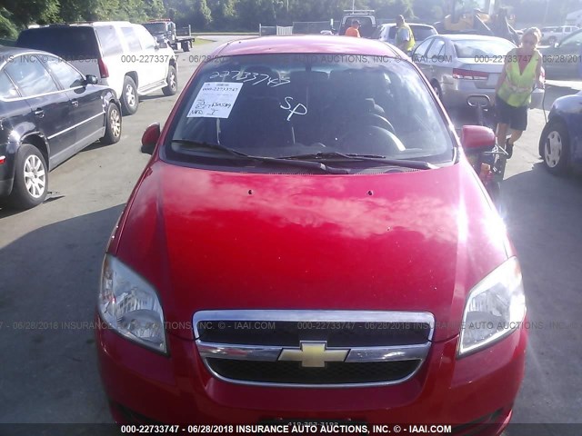 KL1TD5DE6AB119849 - 2010 CHEVROLET AVEO LS/LT 红色 照片 6