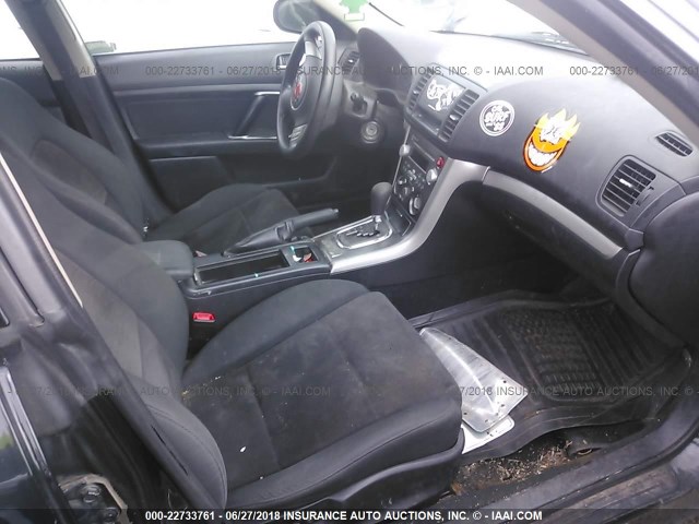 4S4BP60C187340516 - 2008 SUBARU OUTBACK BLACK photo 5