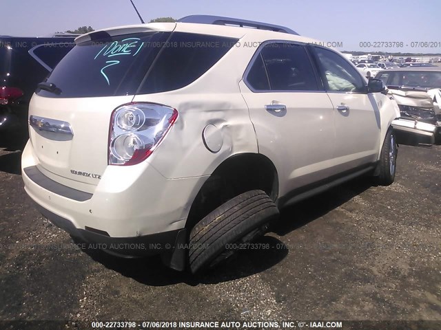 2GNALFEK0D1189081 - 2013 CHEVROLET EQUINOX LTZ WHITE photo 4