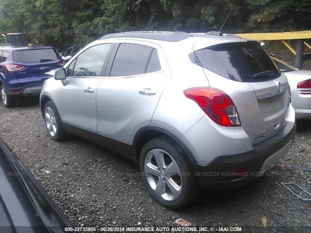 KL4CJBSB0FB067970 - 2015 BUICK ENCORE CONVENIENCE SILVER photo 3