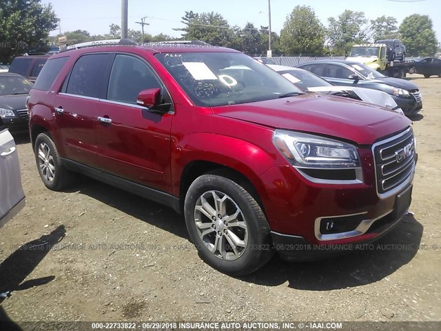 1GKKRRKD8EJ150947 - 2014 GMC ACADIA SLT-1 RED photo 1