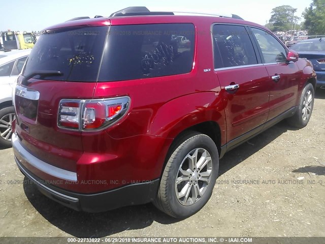 1GKKRRKD8EJ150947 - 2014 GMC ACADIA SLT-1 RED photo 4