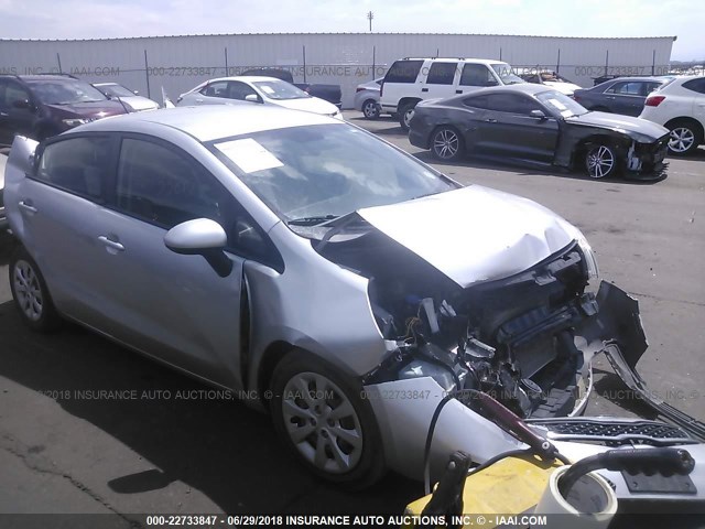 KNADN4A37D6210971 - 2013 KIA RIO EX/SX SILVER photo 1