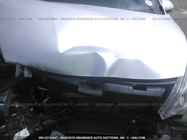 KNADN4A37D6210971 - 2013 KIA RIO EX/SX SILVER photo 10