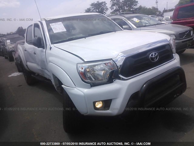 5TFLU4EN7DX083968 - 2013 TOYOTA TACOMA DOUBLE CAB WHITE photo 1