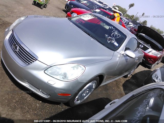 JTHFN48Y920018608 - 2002 LEXUS SC 430 SILVER photo 2