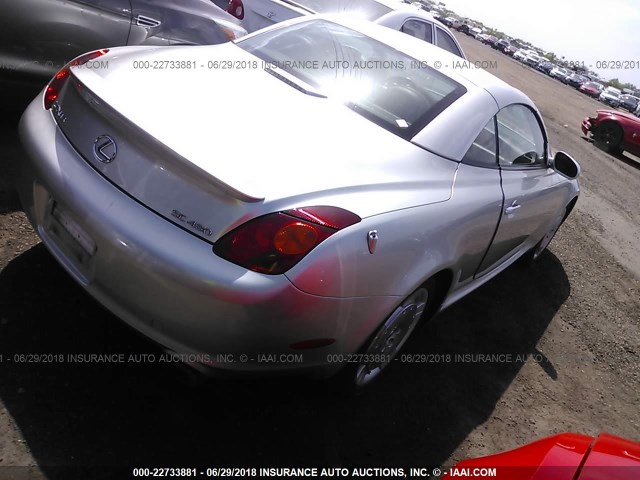 JTHFN48Y920018608 - 2002 LEXUS SC 430 SILVER photo 4