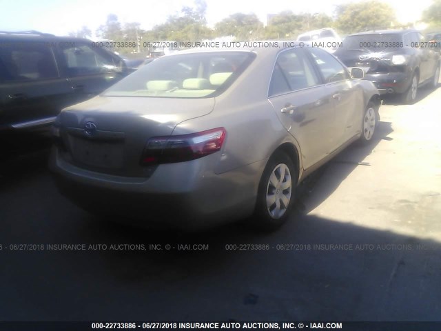 4T1BE46K57U056086 - 2007 TOYOTA CAMRY NEW GENERATION CE/LE/XLE/SE GOLD photo 4