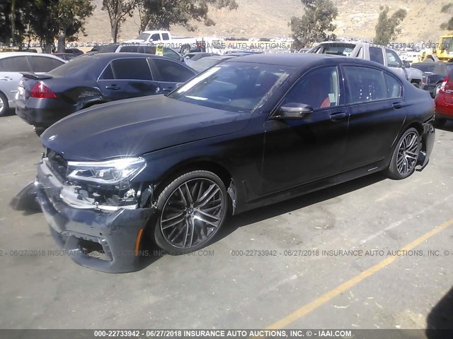 WBA7F0C34HGM22288 - 2017 BMW 750 I BLACK photo 2